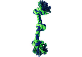 Knotty & Nice Bone Three Blue & Green 15"