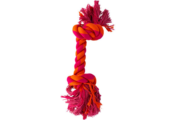 Knotty & Nice Bone Two Pink & Orange 12"
