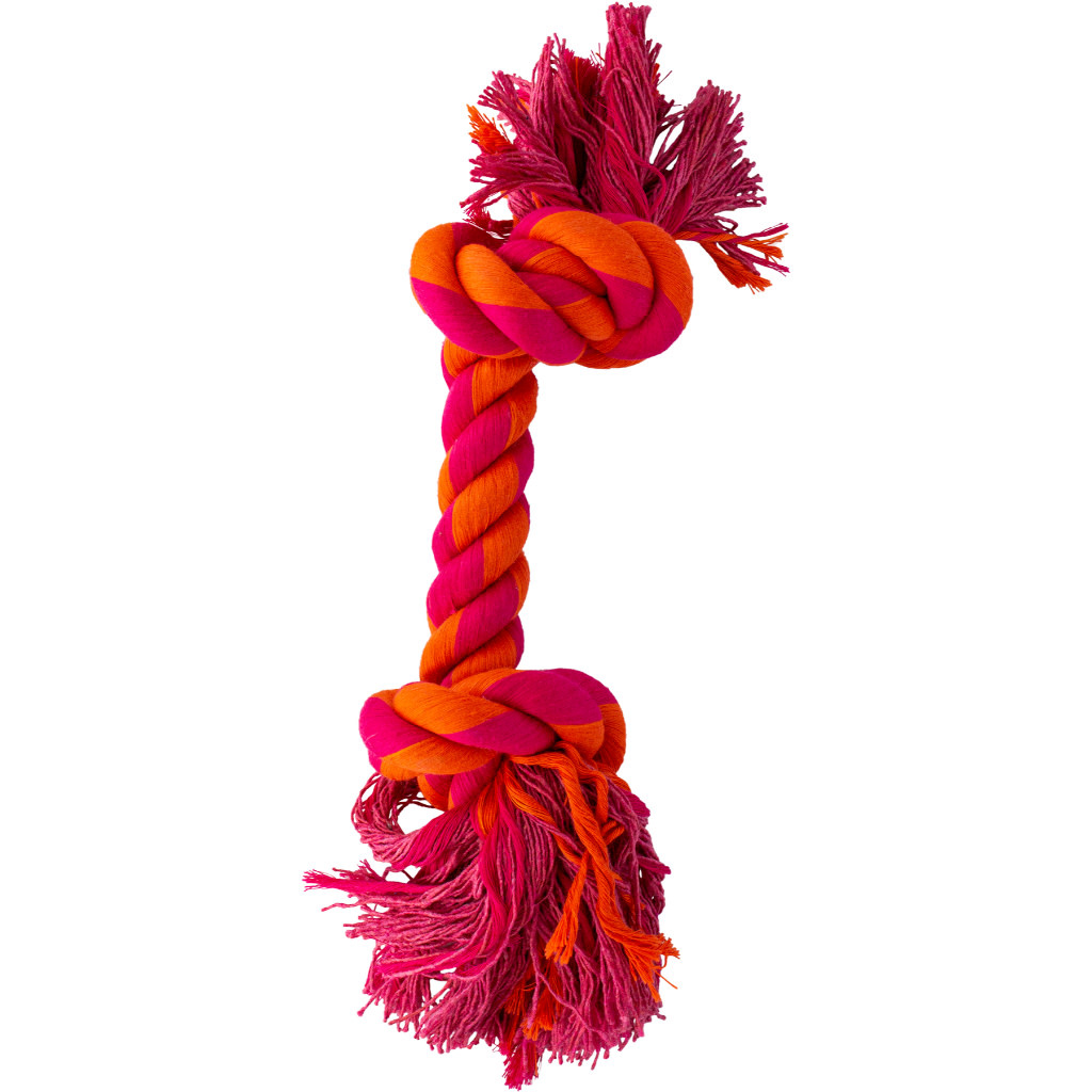 Knotty & Nice Bone Two Pink & Orange 12"