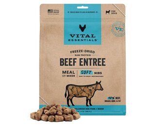 Vital Essentials FD Raw Beef Entree & Mixer Soft Nibs Dog 14oz