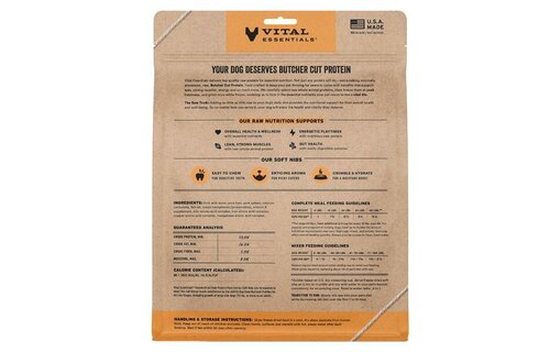 Vital Essentials Freeze Dried Raw Pork Entree & Mixer Soft Nibs Dog 14oz