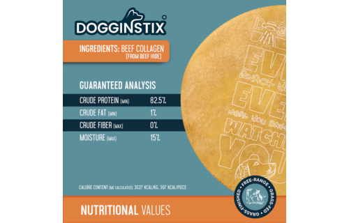 DOGGINSTIX Beef Collagen UFO
