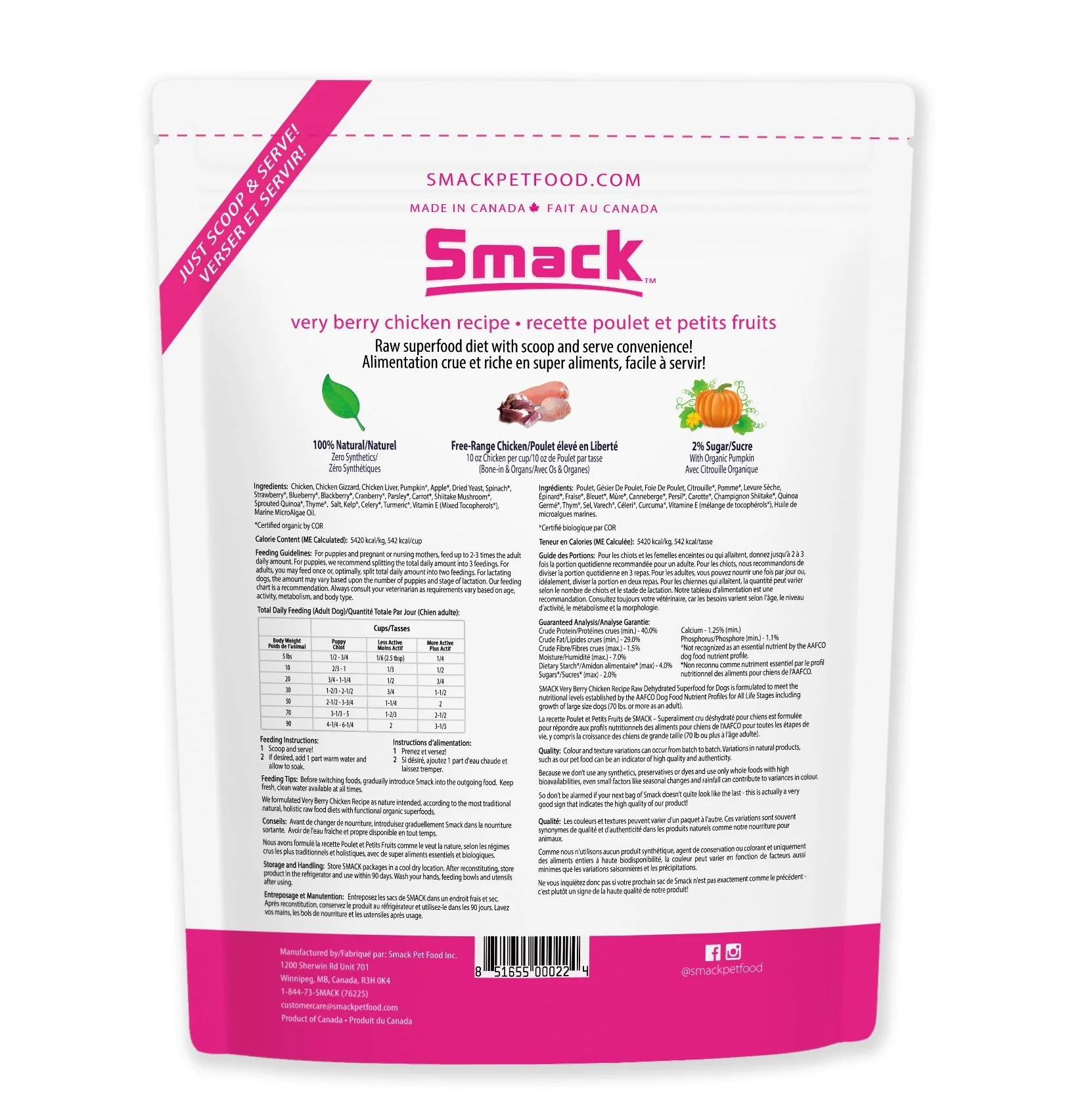 SMACK Dog - Very Berry Chicken 2.5kg