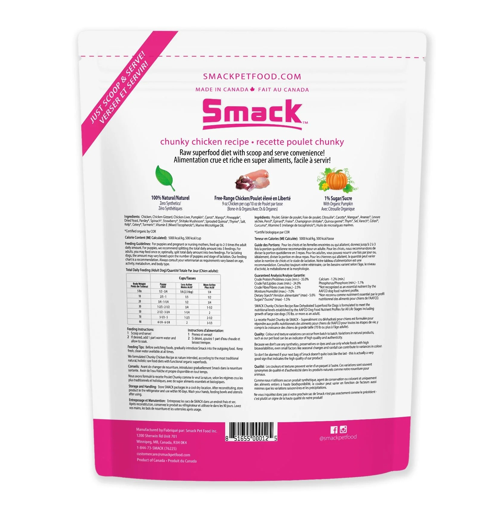 SMACK Dog - Chunky Chicken 250g