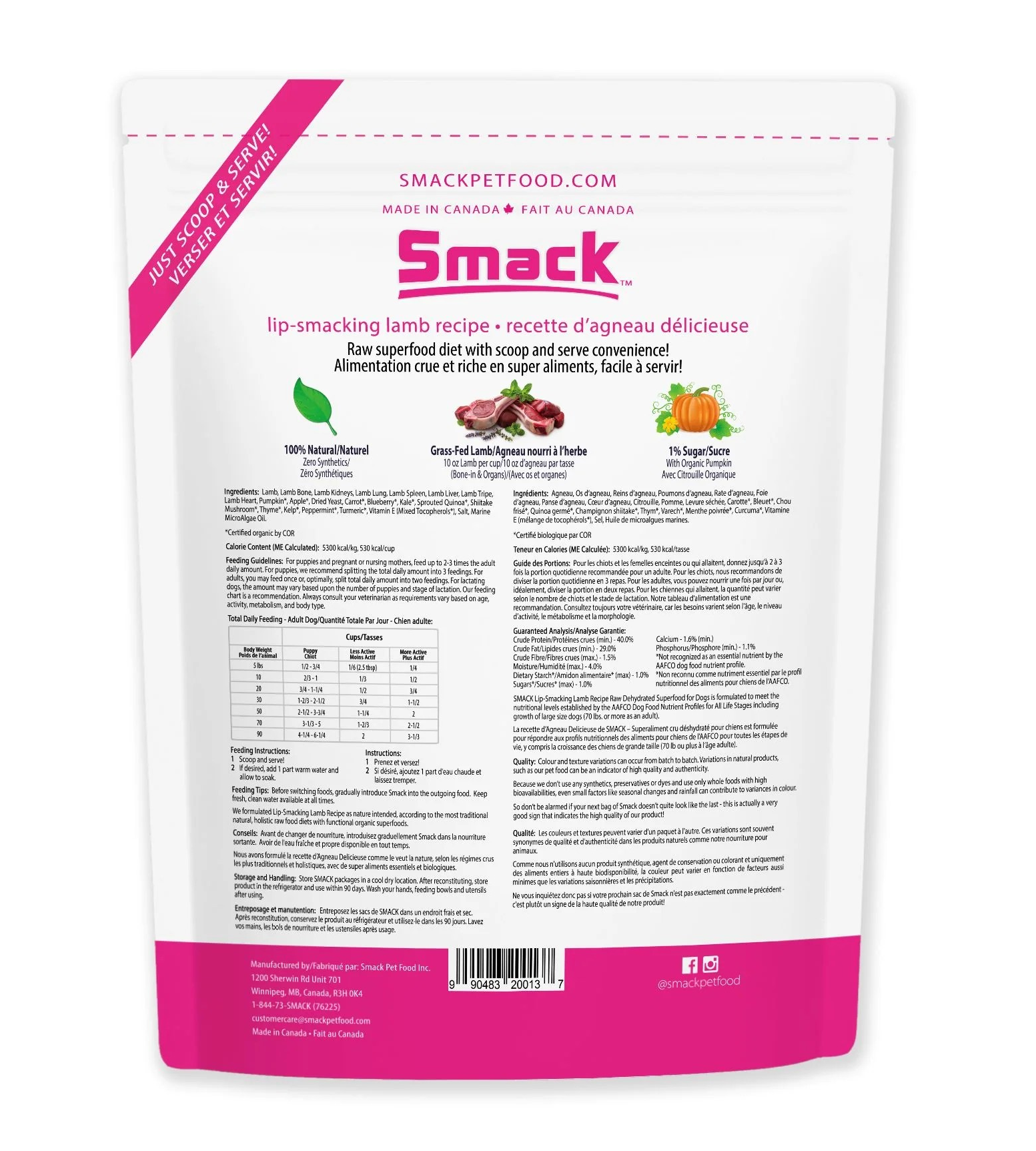 SMACK Dog - Lip Smacking Lamb 1.5kg
