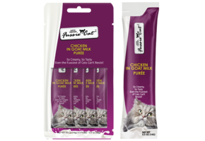 Fussie Cat Treat Chicken in Goat Milk Puree 2oz