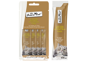 Fussie Cat Treat Chicken/Beef in Goat Milk Puree 2oz