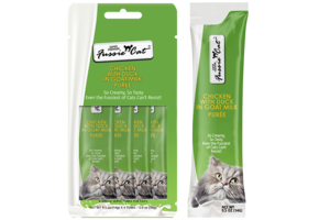 Fussie Cat Treat Chicken/Duck in Goat Milk Puree 2oz