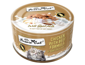 Fussie Cat Super Premium Chicken w/Beef in Goat Milk 2.47oz