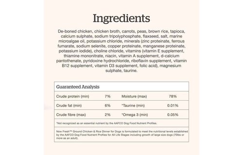 Now Dog Ground Chicken & Rice Dinner 2.8oz