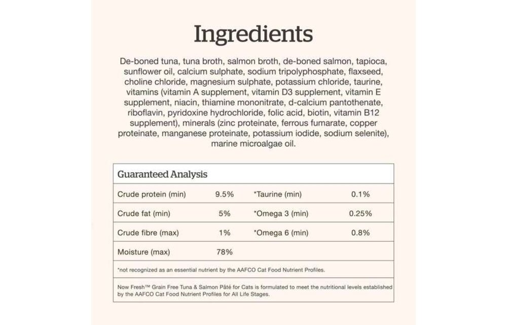 Now Cat Grain Free Tuna & Salmon Pate 2.5oz