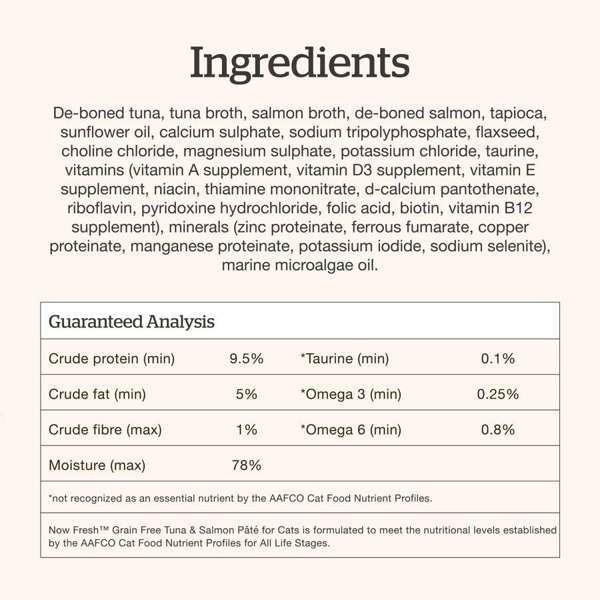Now Cat Grain Free Tuna & Salmon Pate 2.5oz
