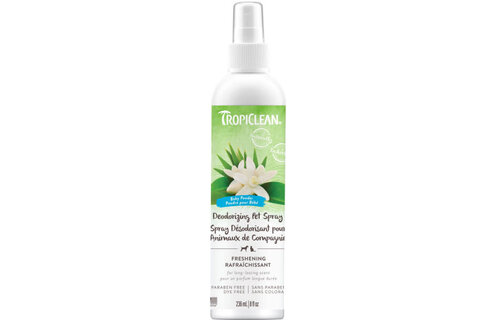 TropiClean Baby Powder Deodorizing Pet Spray 8 oz