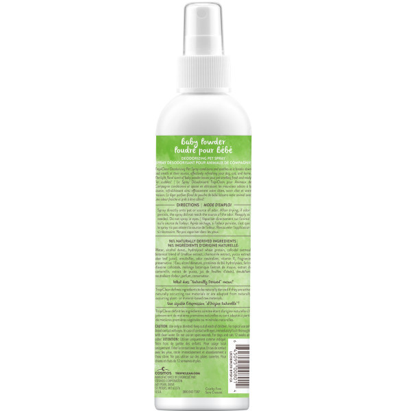TropiClean Baby Powder Deodorizing Pet Spray 8 oz