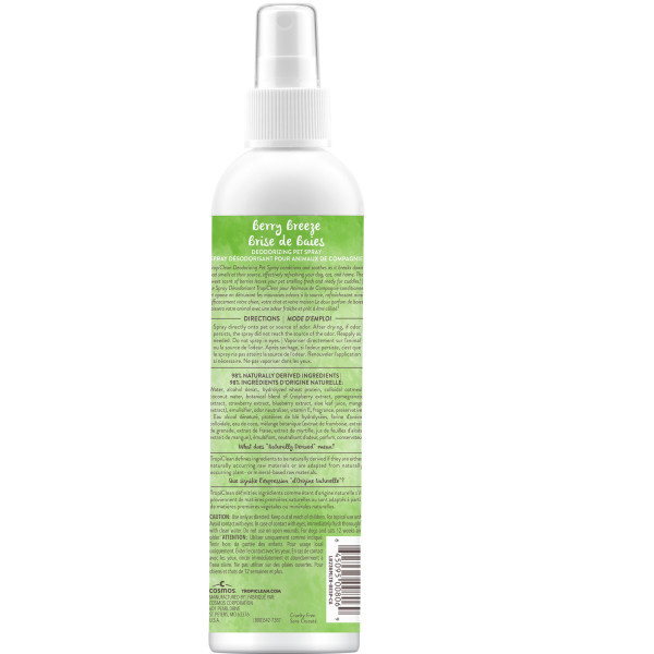 TropiClean Berry Fresh Deodorizing Pet Spray 8 oz