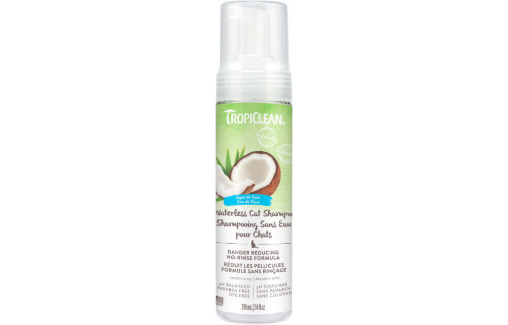 Tropiclean Dander Reducing Waterless Shampoo Cat  7.4oz