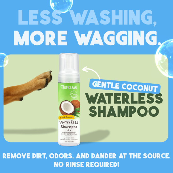 TropiClean Waterless Hypoallergenic All Shampoo 8 oz