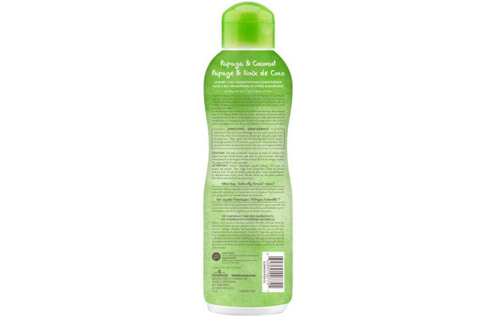 TropiClean Papaya & Coconut Shampoo 20 oz
