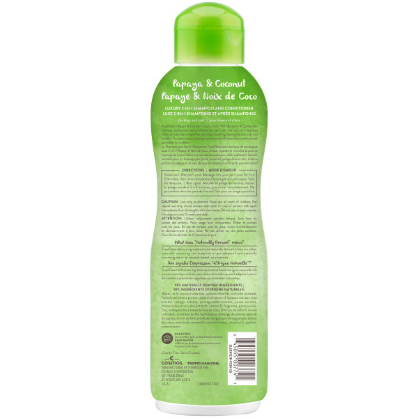 TropiClean Papaya & Coconut Shampoo 20 oz