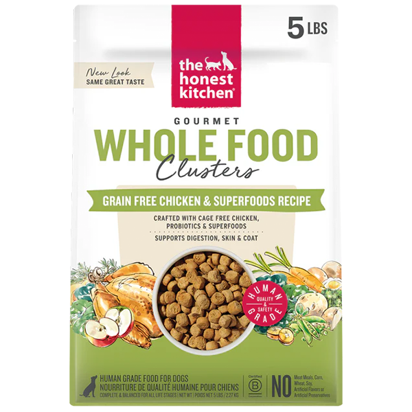 Honest Kitchen GF Clusters Whole Food Chicken Dog 5 lb