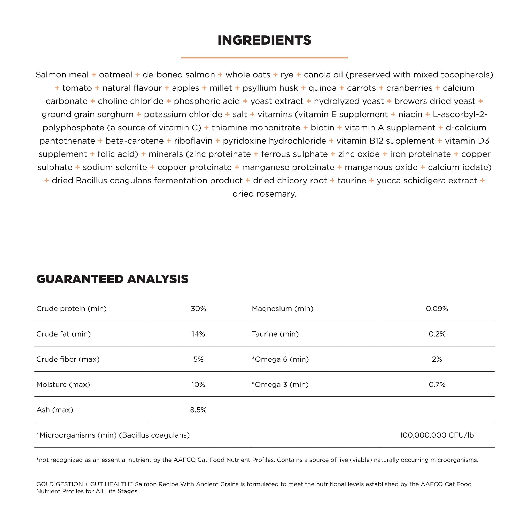 GO! Gut Health Salmon & Ancient Grain Cat 12lb