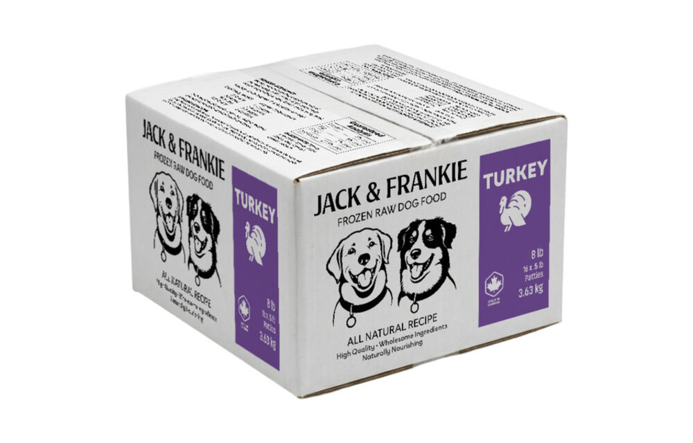 *New*Jack & Frankie Raw Dog Turkey Premium 8lb