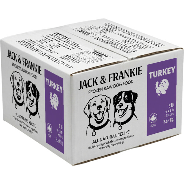 *New*Jack & Frankie Raw Dog Turkey Premium 8lb