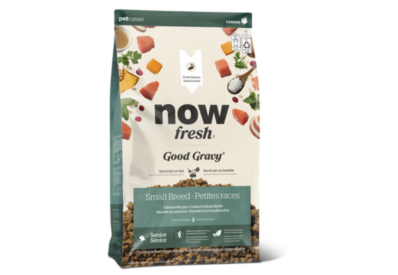 *New*NOW Dog Good Gravy Salmon w/Grains Small Breed Senior 3.5lb
