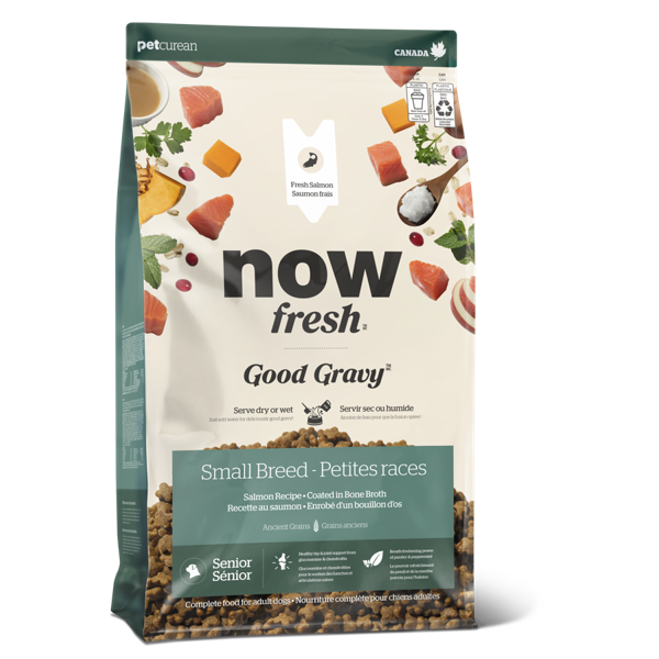 *New*NOW Dog Good Gravy Salmon w/Grains Small Breed Senior 3.5lb
