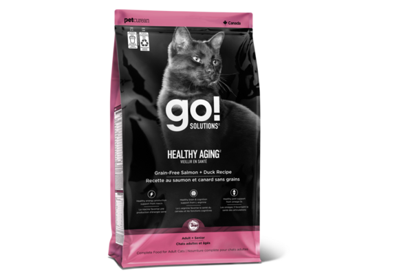 *New*Go! Cat Healthy Aging Grain Free Salmon & Duck 8lb