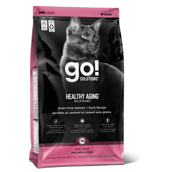 *New*Go! Cat Healthy Aging Grain Free Salmon & Duck 3lb