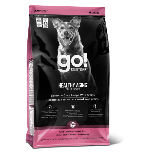 *New*Go! Dog Healthy Aging Salmon & Duck w/Grains 3.5lb