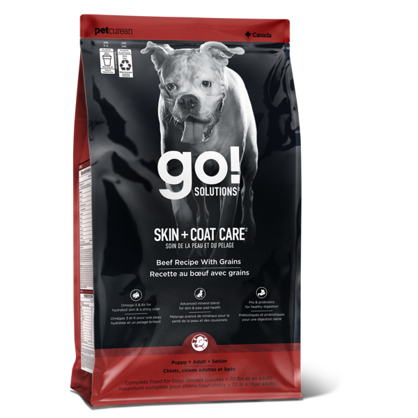 *New*Go! Dog Skin & Coat Beef w/Grains 22lb