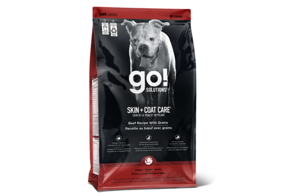 *New*Go! Dog Skin & Coat Beef w/Grains 3.5lb