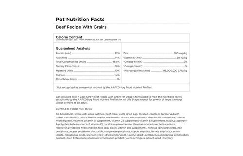 *New*Go! Dog Skin & Coat Beef w/Grains 3.5lb