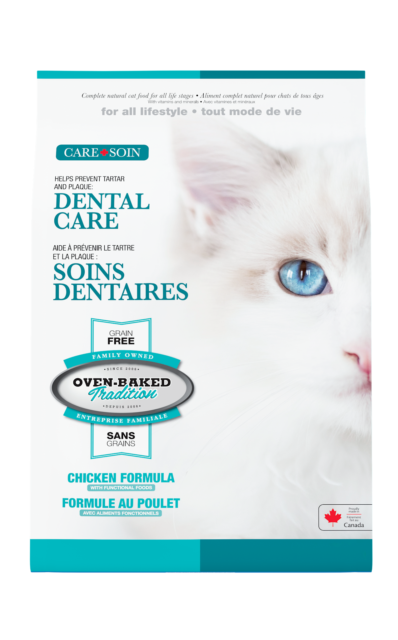 Oven-Baked Tradition Cat Care Dental All Life Stages Grain Free Chicken 5lb
