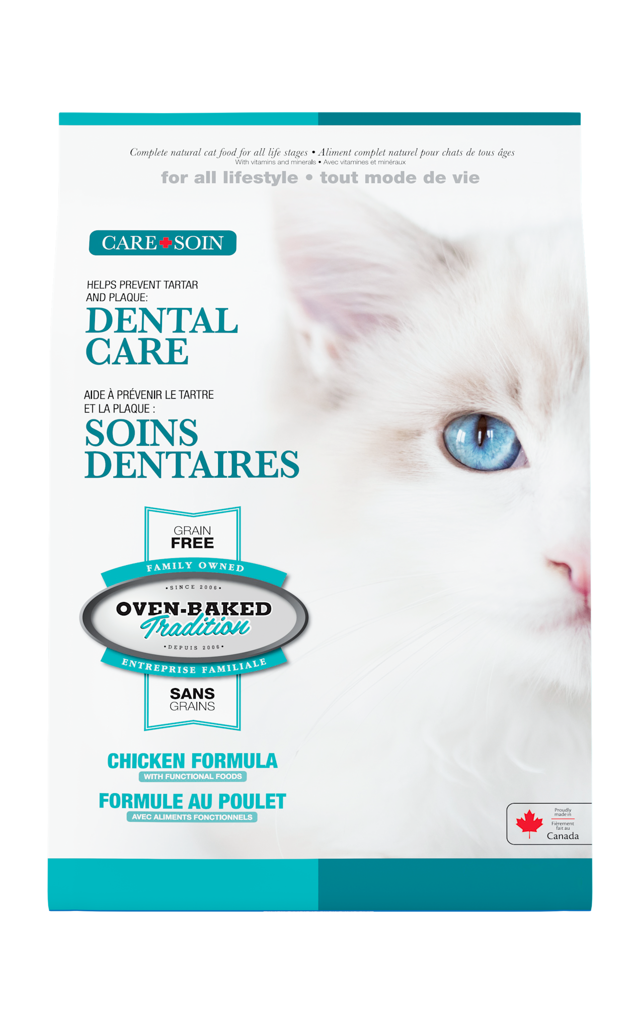 Oven-Baked Tradition Cat Care Dental All Life Stages Grain Free Chicken 5lb
