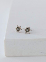 Starlit Stud Earrings Black Diamond