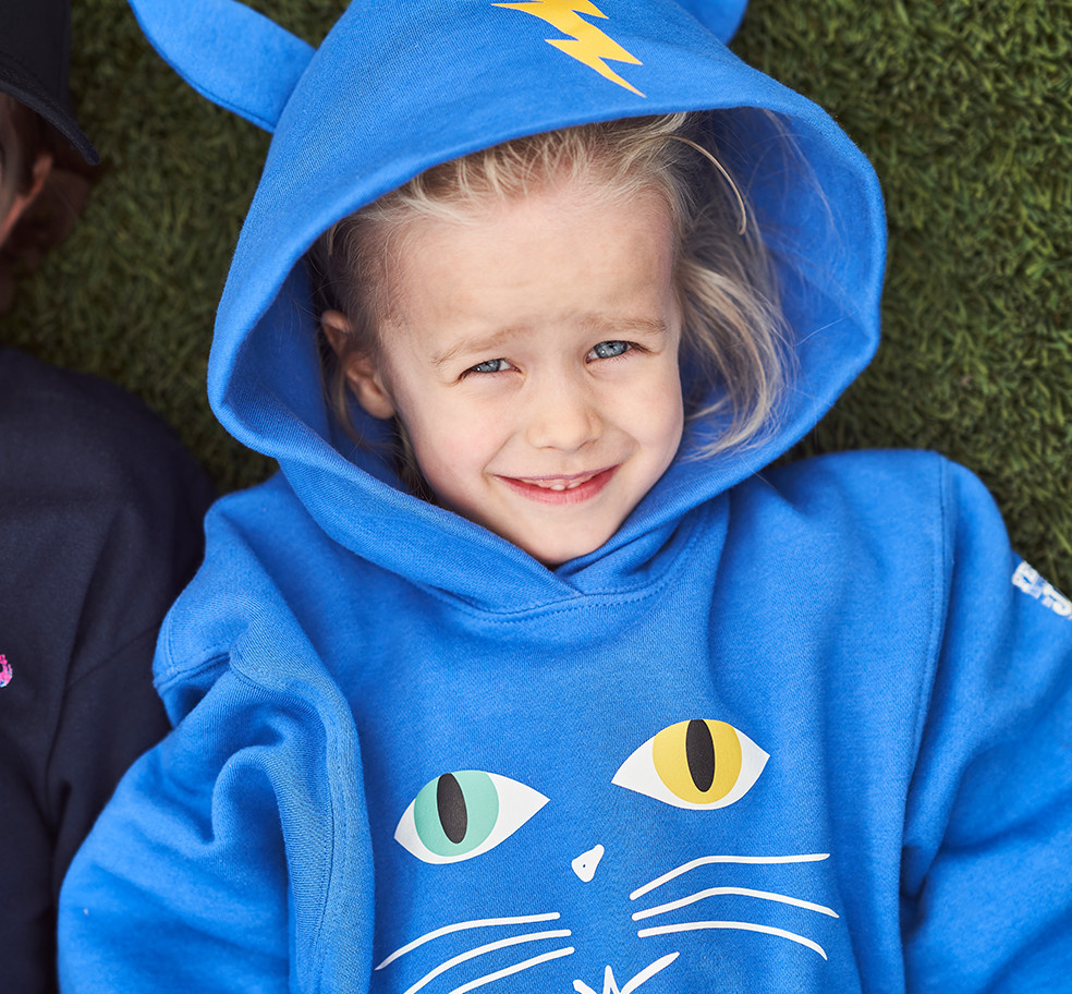 blue cat sweater