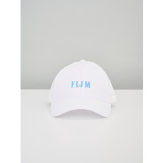 2022 FIJM  Unisex White Cap Embroidered Blue Logo