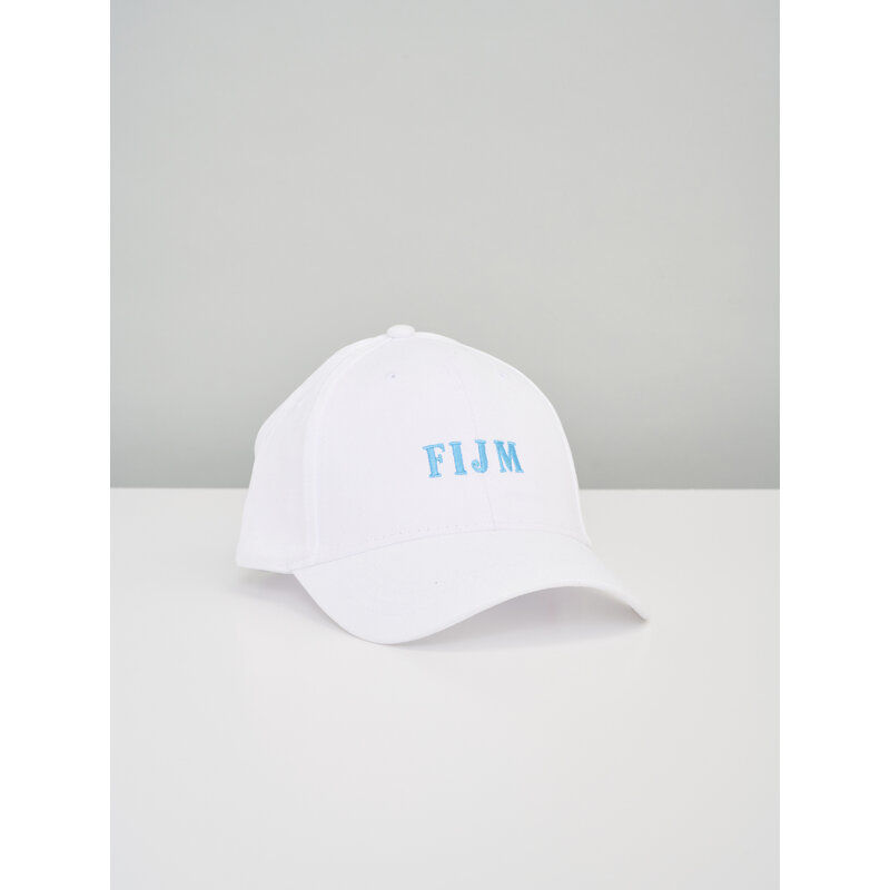 2022 FIJM  Unisex White Cap Embroidered Blue Logo