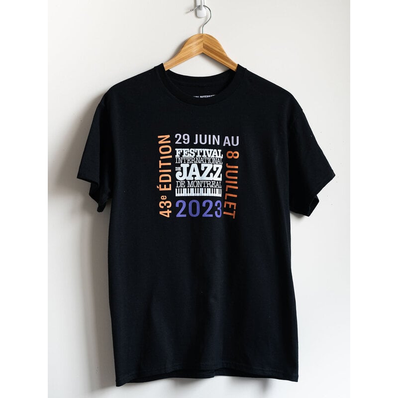 T-shirt noir 43e édition avec dates du FIJM 2023