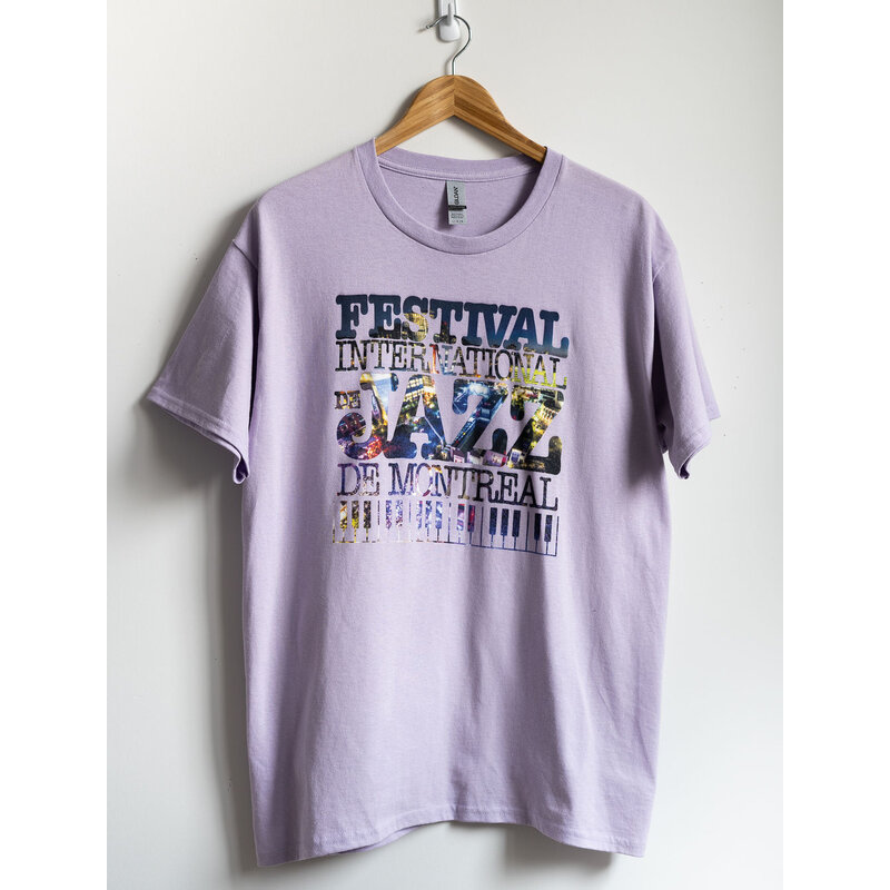 T-shirt mosaïque affiche violet FIJM 2023
