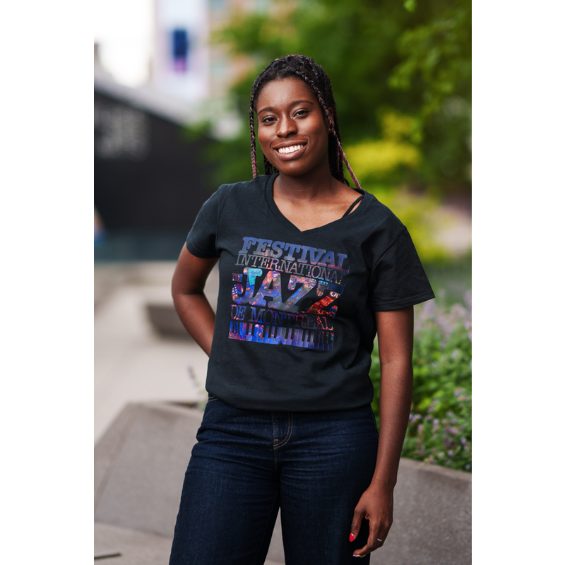 City of Montreal Mosaic FIJM Women’s V-Neck T-Shirt