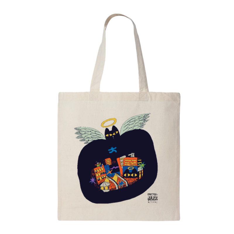 Tote beige Ste-Cat ville - Chien Champion
