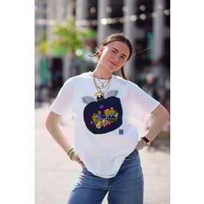 T-shirt blanc Ste-Cat ville - Chien Champion 2025