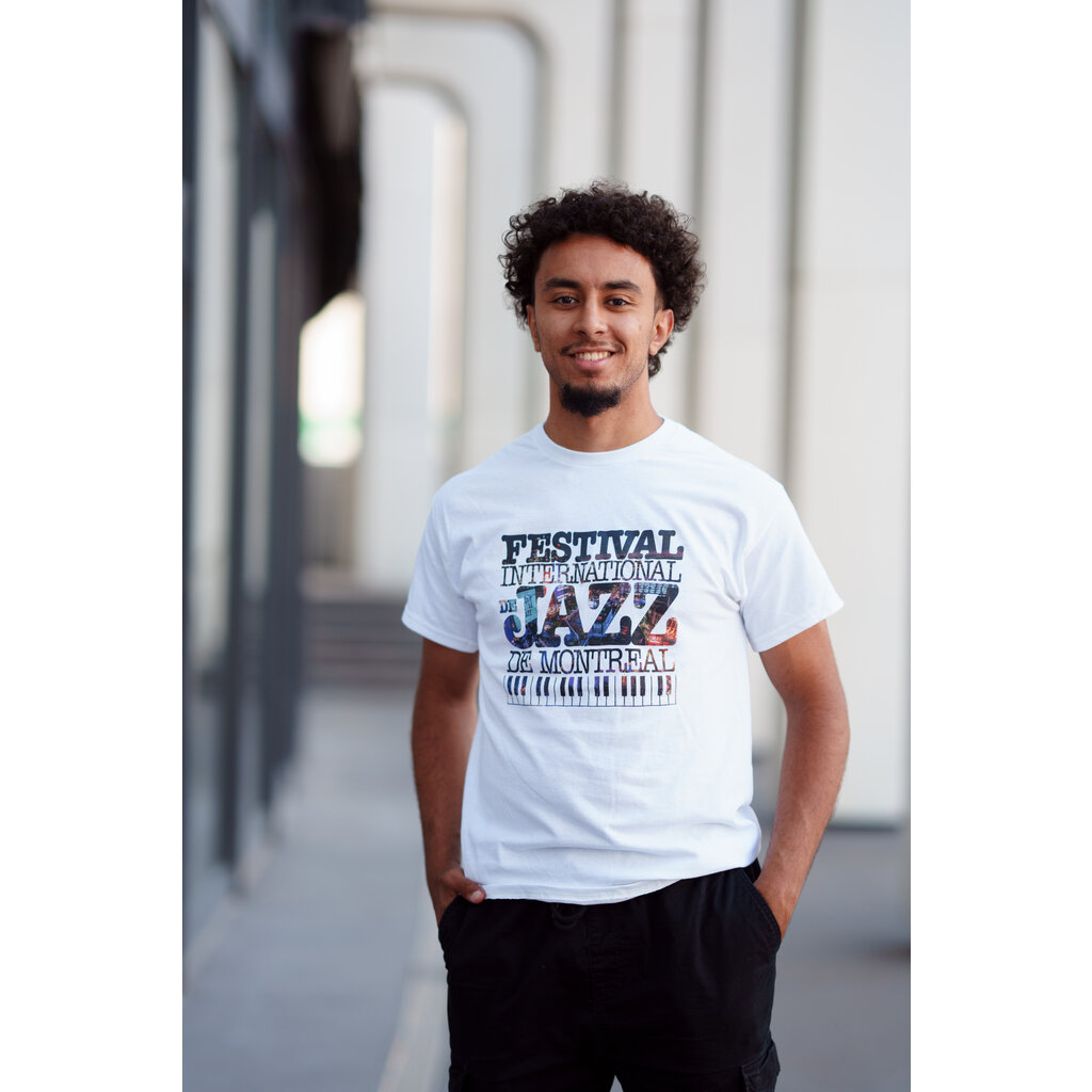 T-shirt mosaïque blanc du FIJM