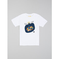 T-shirt blanc junior - Ste-Cat ville Chien Champion 2025