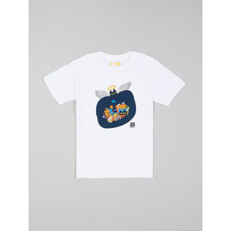 T-shirt blanc junior - Ste-Cat ville Chien Champion 2025