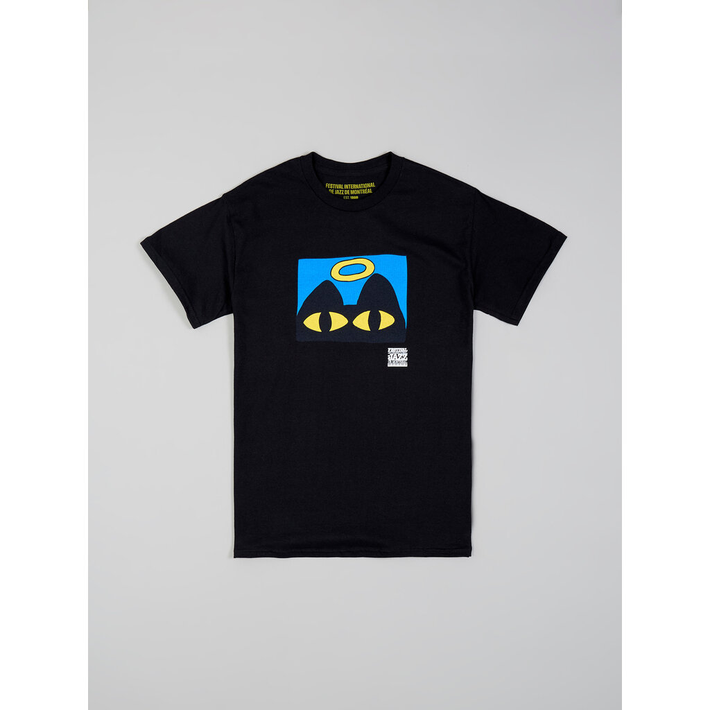 T-shirt noir Yeux du chat - Chien Champion 2025